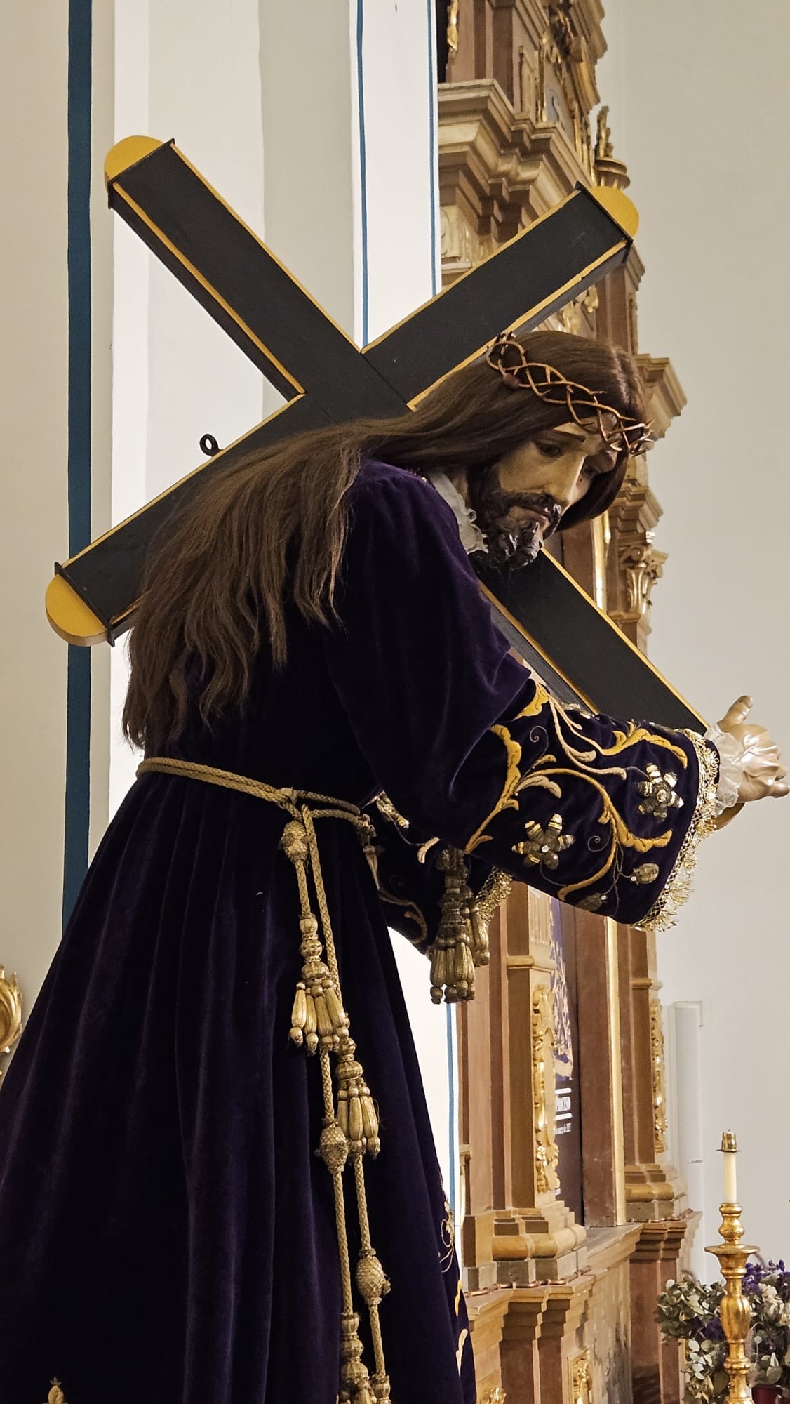 La Imagen de Nuestro Padre Jesús Nazareno, obra de Nicolás de Bussy,  ya se puede ver en la iglesia de San Javier 